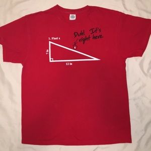 NOVELTY Red T-shirt Sz L Youth New NT 100% Cotton